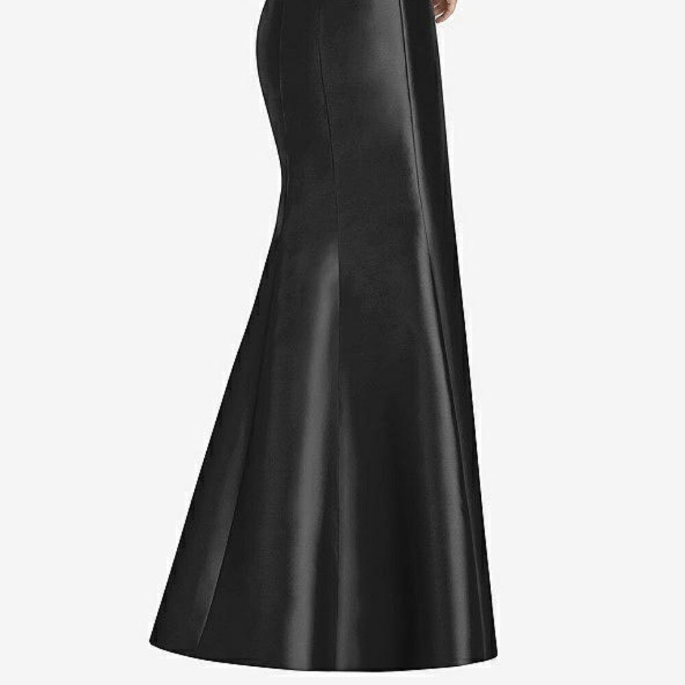 Alfred Sung 758...Maxi Length Spaghetti Strap Mermaid Dress...Black....Sz 4 - Picture 4 of 7